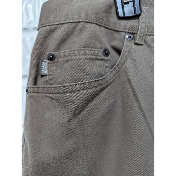 Lauren Ralph Lauren Women's Brown Denim Mid-Rise Cropped Pants Jeans Size 8 - Picture 3 of 6